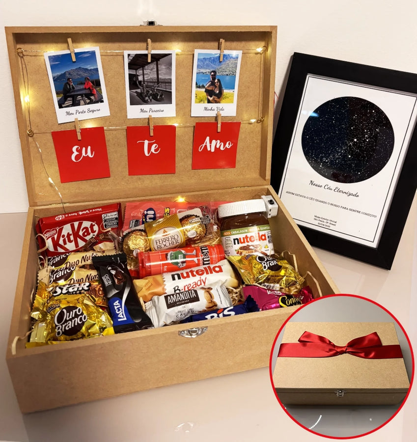 Cesta Premium (Eu te amo) + Quadro Grátis